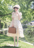 Withpuji -Summer is Coming- Elegant Embroidery Classic  Lolita OP Dress with Waistband