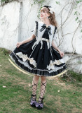 Yinlizhisen -Sleep Star- Sweet Classic Lolita OP Dress and Headband