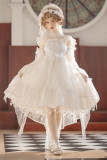 3 Puppets -Moonlight Melody- Elegant Tea Party Princess Wedding Classic Lolita JSK and Accessories Full Set