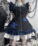 Kukuwa -Mechanical Maid- Punk Lolita OP Dress with Apron