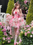 French Rose - Fantastic Princess Sweet Classic Lolita Halter Dress Full Set