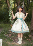 Green Grape- Classic Lolita OP Dress, Bolero and Apron