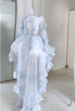 Elegant Gentle Princess Fluffy Classic Lolita Strapless Dress and Tailing Bolero