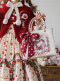 Morning Glory -Strawberry Bunny- Sweet Lolita Square Bag