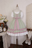 Tulip Garden- Sweet Classic Lolita Salopettes and Blouse Set