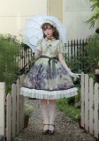 Grape Estate- Elegant Classic Lolita OP Dress with Headband