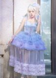 Blooming Date - Romantic Sweet Classic Lolita JSK, Petticoat and Rosette Headwear