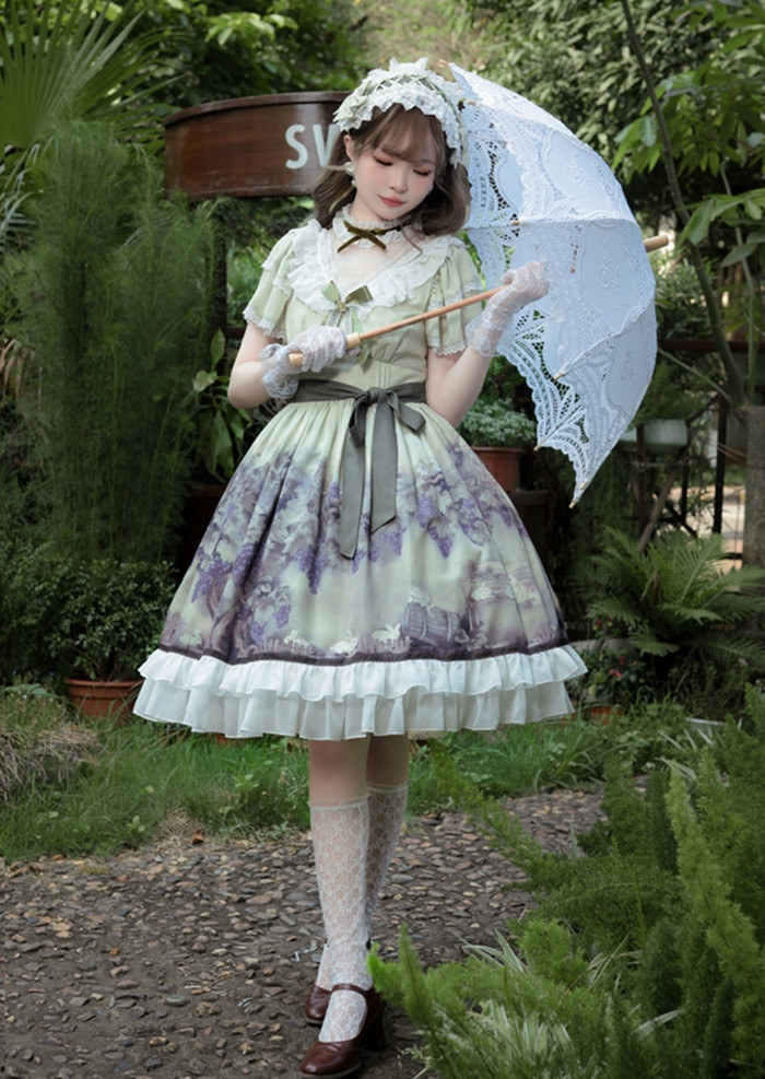 classic lolitia dresses Rose Girl ~ Classic Lolita JSK Button Dress by Dawn and Morning Dew main image 0