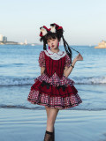 Withpuji -The Adventure of Dorothy- Sweet Casual Lolita Topwear, Skirt and 2 Bows Set