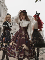 Withpuji -Decameron- Elegant Classic Lolita OP Dress, Skirt and Corset Skirt