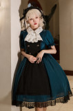 Withpuji -An Alien Deacon- Gothic Lolita OP Dress with Apron