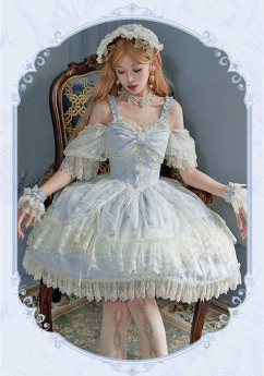 Xingchenmao -Moonlight Rose Poetry- Elegant Classic Lolita OP Dress and Accessories