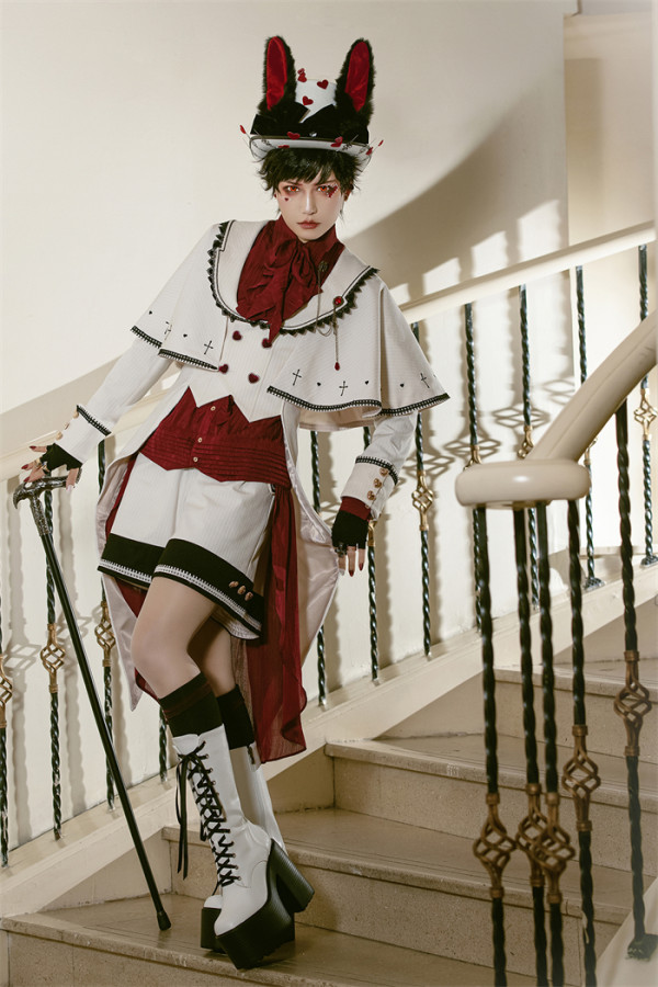 Immortal Thorn -The Immortal Duke Rabbit- Ouji Prince Long Lolita Jacket and Shorts