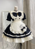 Cat Restaurant- Cute Maid Sweet Lolita OP Dress Full Set