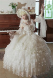 Dream Waltz- Gorgeous Tea Party Princess Wedding Lolita JSK with Arm Sleeves