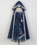 The Stars Fall Asleep - Embroidery Qi Lolita JSK, Cape and Accessories Set