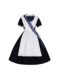 Withpuji -Natasha- Embroidery Classic Lolita OP Dress with Apron