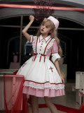Withpuji -Beckoning Treatment- Embroidery Cross Gothic Lolita OP Dress