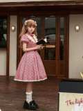 Withpuji -Limited Sweetheart- Sweet Classic Lolita OP Dress with Bowknot and Waistband