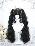 Dalao -Curly Fluffy Double Ponytail Air Bangs Sweet Lolita Hair Wig