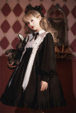 Cross Contract- Gothic Lolita OP Dress with Detachable Collar
