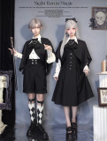 CastleToo -Night Raven Magic- Ouji Gothic Lolita JSK, Blouse, Shorts and Accessories