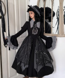 Elven Rabbit -The Black Cat Witch- Gothic Lolita OP Dress, Skirt, Blouse and Topwear