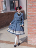 Withpuji -Curtis Institute- Embroidery Classic Lolita Topwear and Skirt