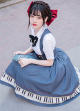 Withpuji -Curtis Institute- Embroidery Classic Lolita Topwear and Skirt