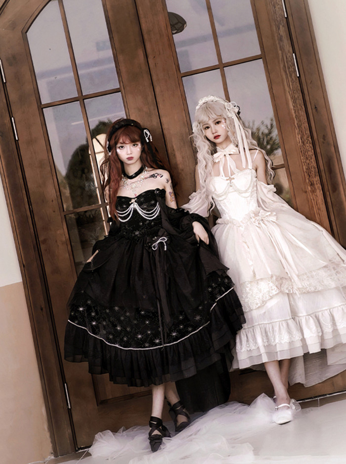 US$ 24.99 - ZJstory -The Stars of Atlantis- Gorgeous Princess Classic  Lolita Corset, Skirt, Tailing and Detachable Sleeves - m.
