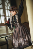 Miss Point -Hunting Notes- Fishbone Halloween Punk Lolita Corset Long Skirt