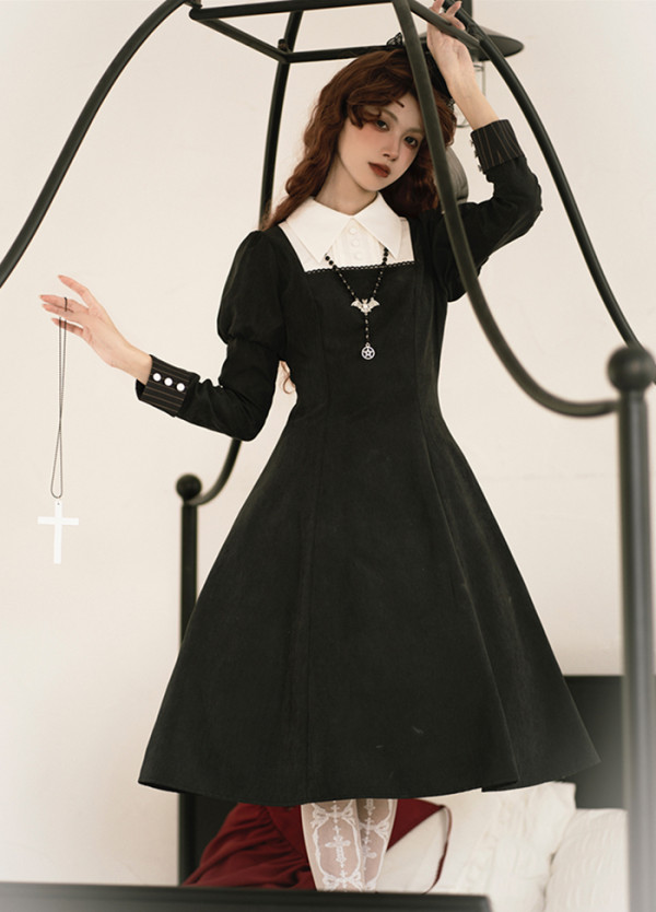 Withpuji -Redemption Cross- Nun Gothic Lolita OP Dress