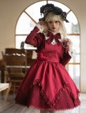 Withpuji -Withered Bone- Classic Gothic Lolita OP Dress with Bow Tie