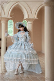 HinanaQueena -Snow Cherry- Gorgeous Elegant Sweet Tea Party Princess Wedding Lolita OP Dress