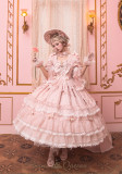 HinanaQueena -Snow Cherry- Gorgeous Elegant Sweet Tea Party Princess Wedding Lolita OP Dress