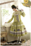 Cyan Rabbit- Sweet Classic Lolita Dress Set and Bonnet