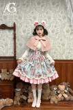 Alice Girl -Bear Doll Wall- Sweet Classic Lolita Cape and Arm Sleeves
