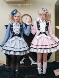 Sweetheart Knight - Sweet Casual Lolita Dress Full Set, Bloomer and Hat