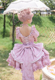 Puff Rose- Elegant Sweet Princess Lolita OP Dress with Bow Tailing