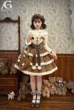 Alice Girl -Gingerbread Bear- Sweet Lolita Salopettes