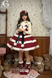 Alice Girl -Gingerbread Bear- Sweet Lolita Salopettes