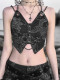 Escape the Wilderness- Alt Street Punk Halloween Dragon Design Rivet Short Vest