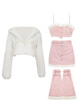 Cute Kawaii Harajuku Short Topwear, Vest, Skirt and Leg Covers