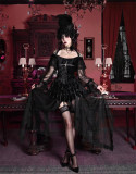 The Duchess- Alt Street Punk Gothic Halloween Velvet Lace Lantern Sleeve Topwear