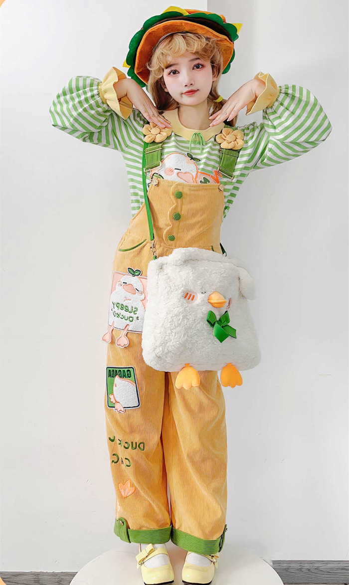 US$ 103.99 - Sleepy Duck- Sweet Casual Lolita Salopettes Full Set