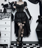 Alt Street Punk Halloween Gothic Maid Topwear and Skirt
