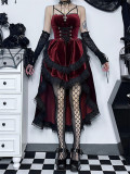 Alt Street Punk Halloween Gothic Lace Maid Slip Dress