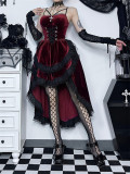 Alt Street Punk Halloween Gothic Lace Maid Slip Dress