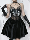 Alt Street Punk Gothic Butterfly Bud Slip Dress