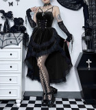 Alt Street Punk Halloween Gothic Lace Maid Slip Dress